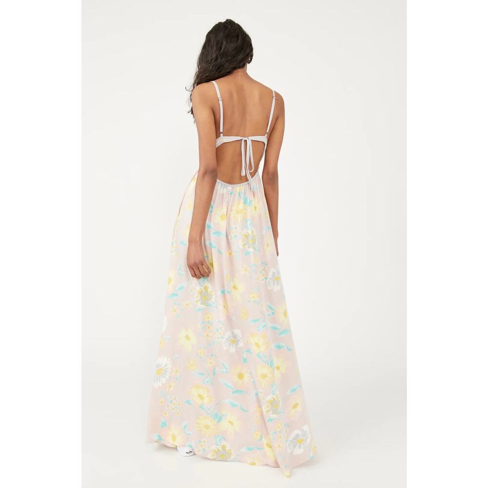 New Free People Wisteria Maxi Dress Light Combo Size Large - Picture 9 of 11